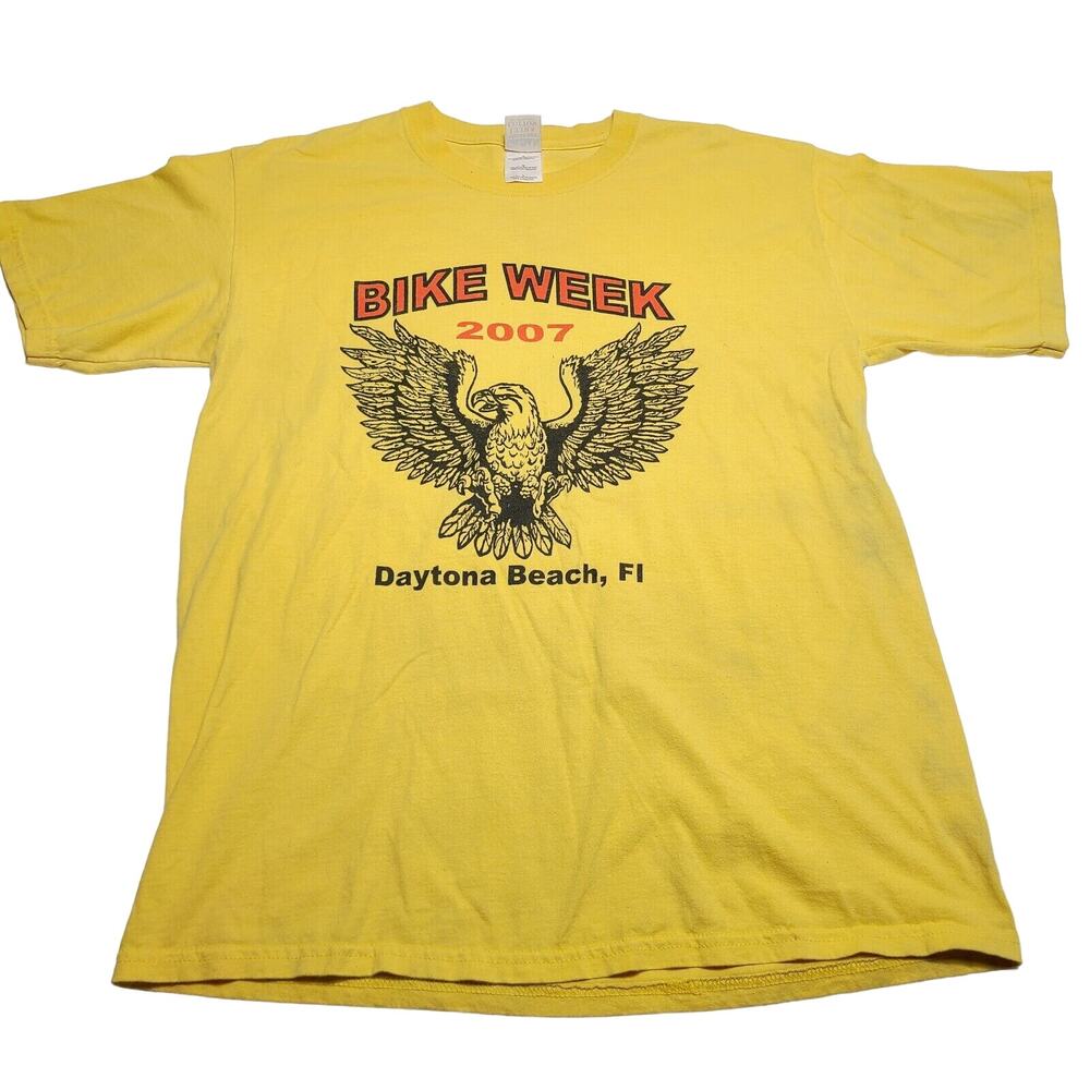 Bike Week 2007 Daytona Beach Florida Men's T-Shirt Size Large Double-Sided